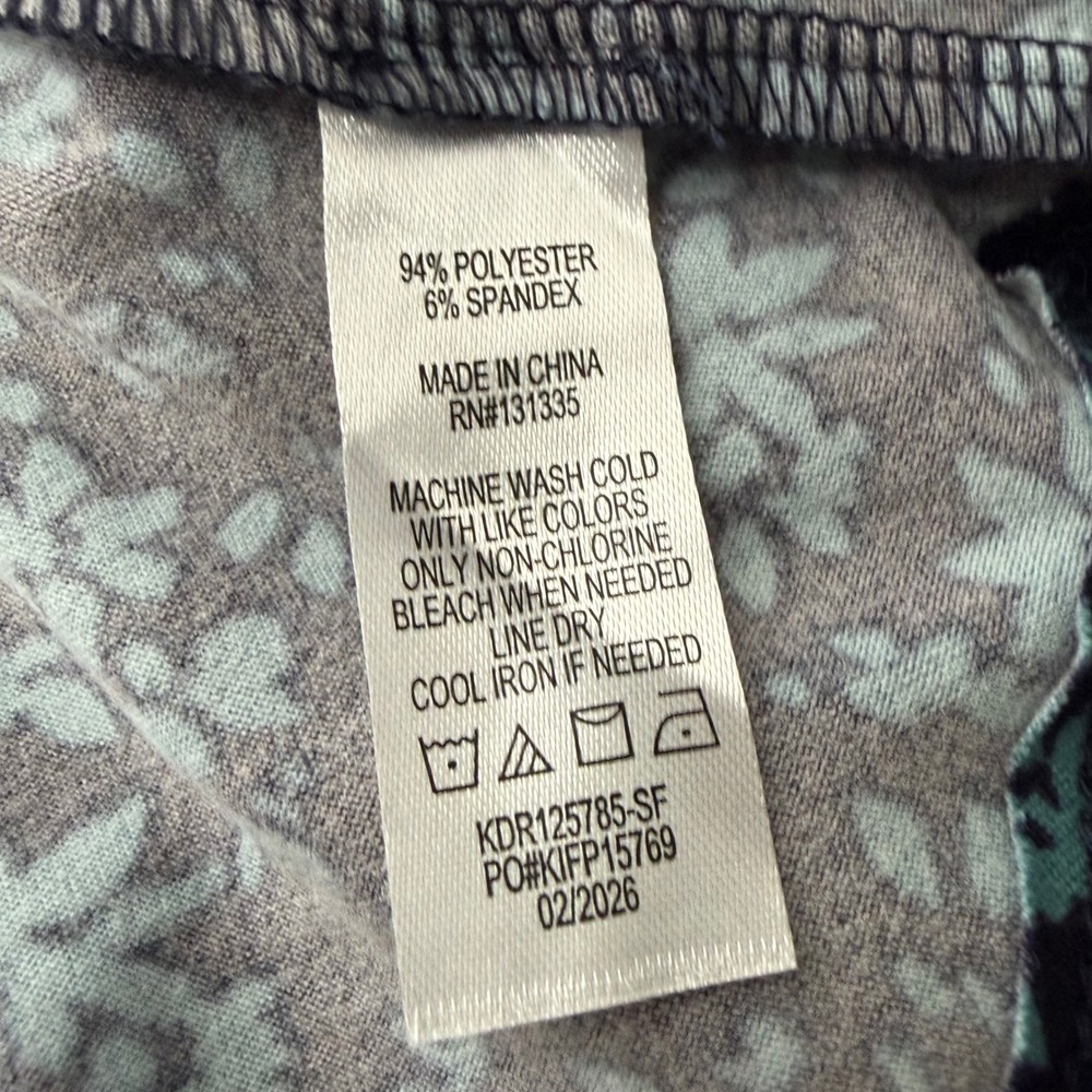 Nine Britton Vera Sleeveless Dress Navy Teal Floral Mini Keyhole XL NWT - Picture 8 of 8